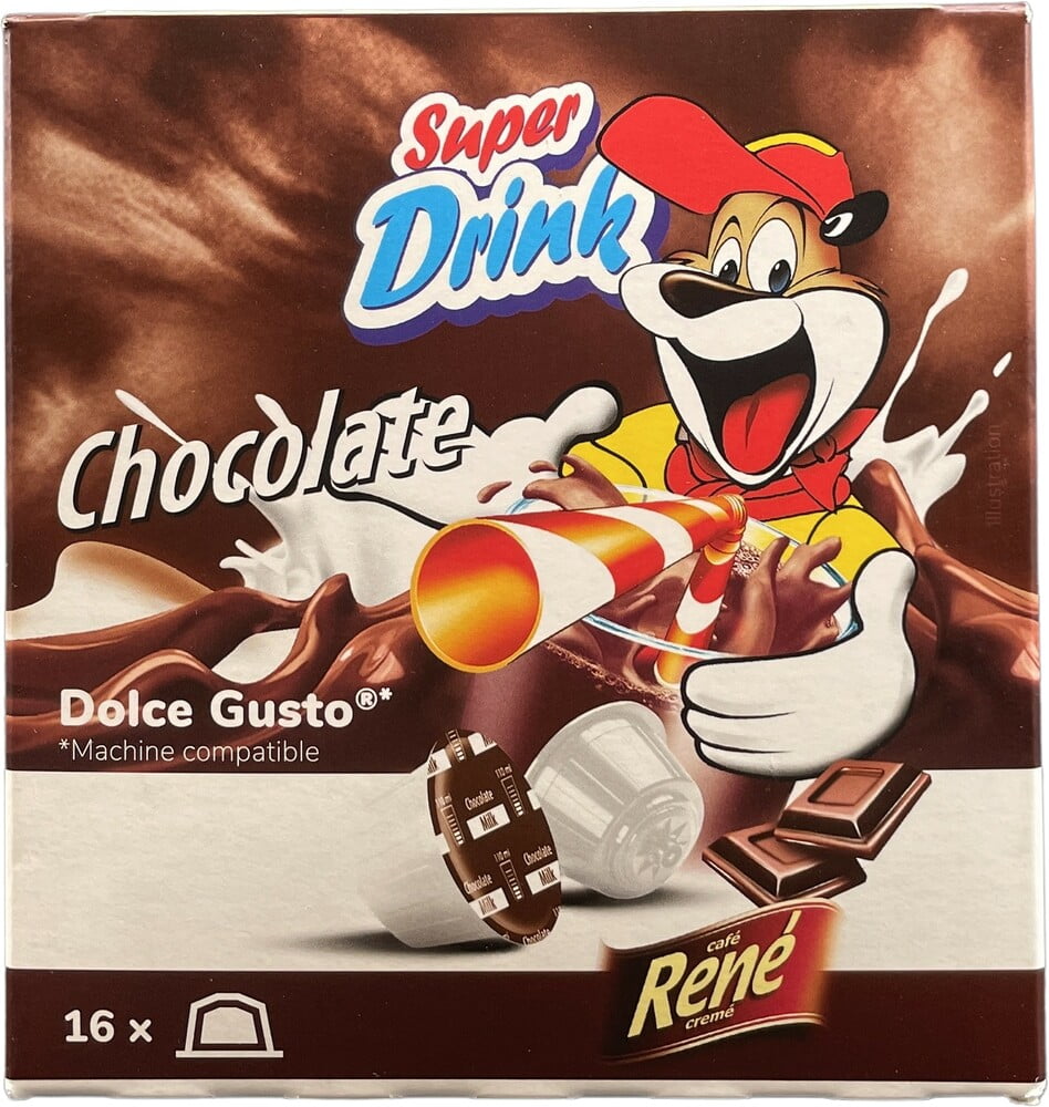 Café René Kids Chocolate - 16 Capsules pour Dolce Gusto à 3,19 €