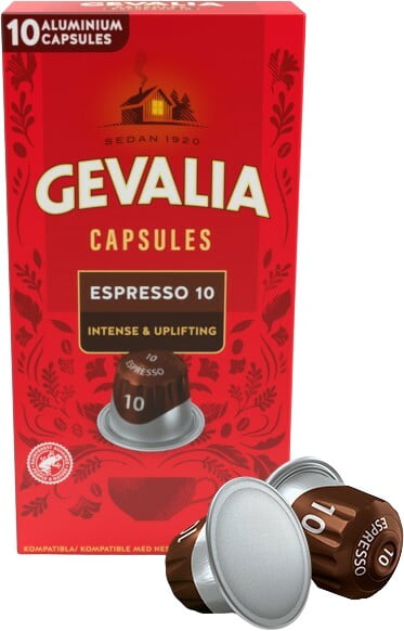 Udførelse ribben lineær Gevalia Espresso Intenso (10 stk) Nespresso Kapsler