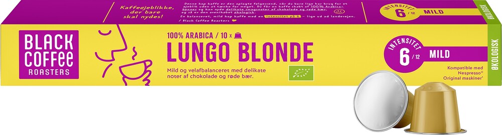 Black Coffee Roasters - Organic Blonde (10 stk) - Kapsler til Nespresso