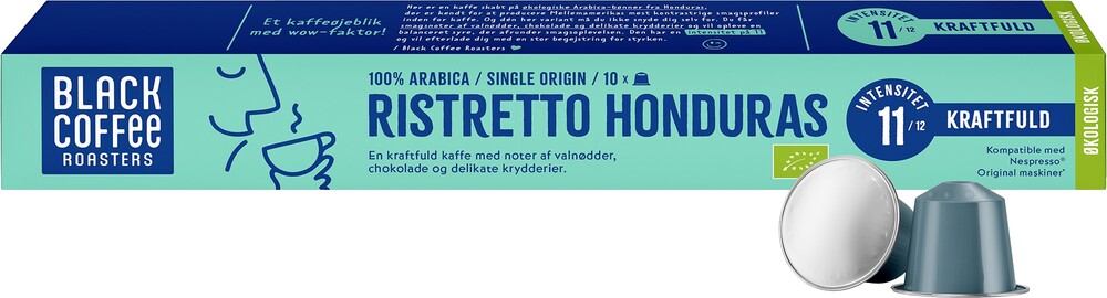 Black Coffee Roasters - Organic Ristretto Honduras (10 stk) - Kapsler til Nespresso