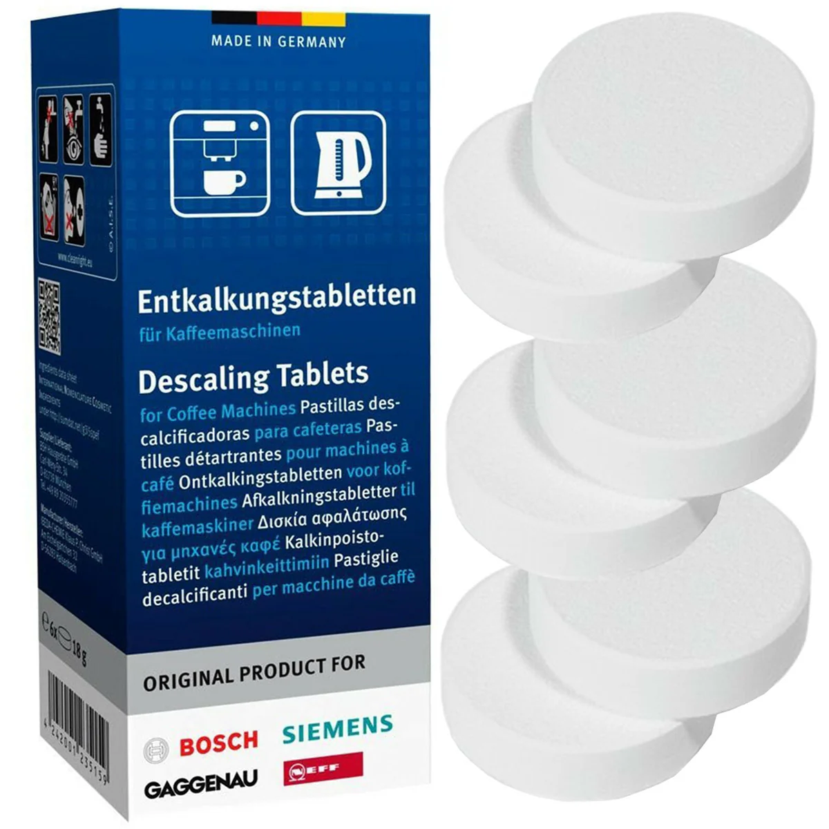 Siemens Bosch Afkalkningstabletter – 6 stk.